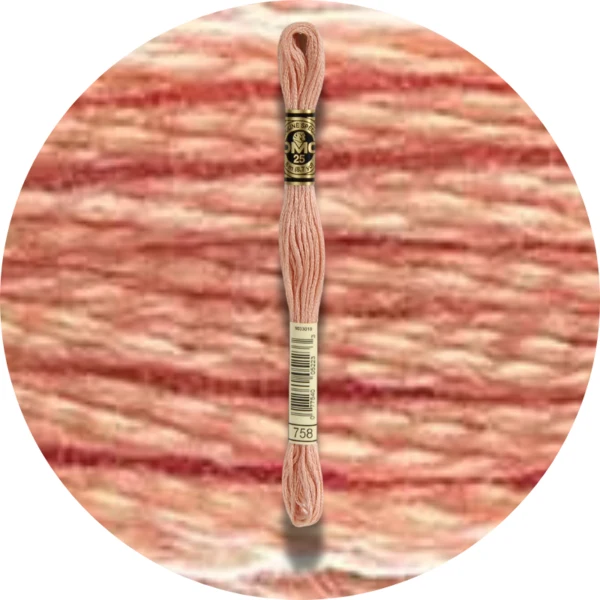 DMC Mouliné Spécial 25 Broderigarn, Ensfarvet, Røde/Gule/Orange nuancer